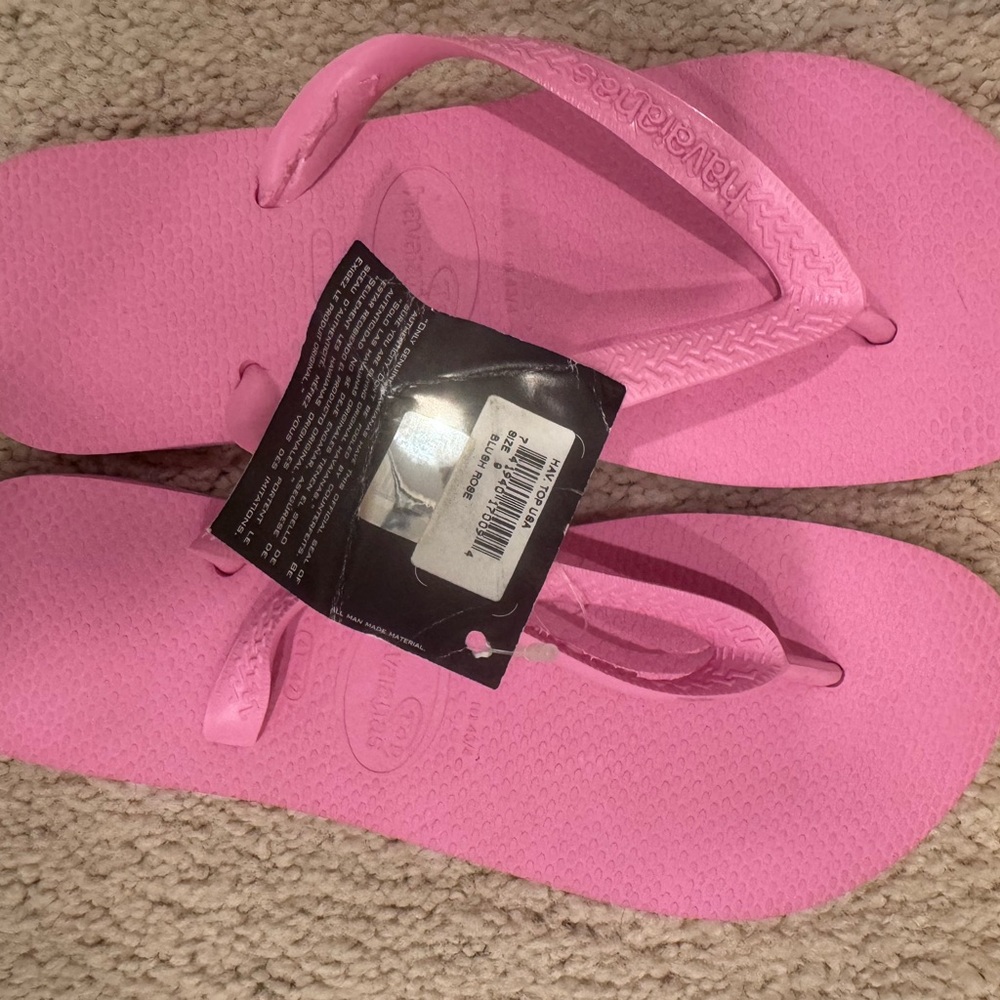 Havaianas Blush Rose Flip Flops sz 9 woman’s